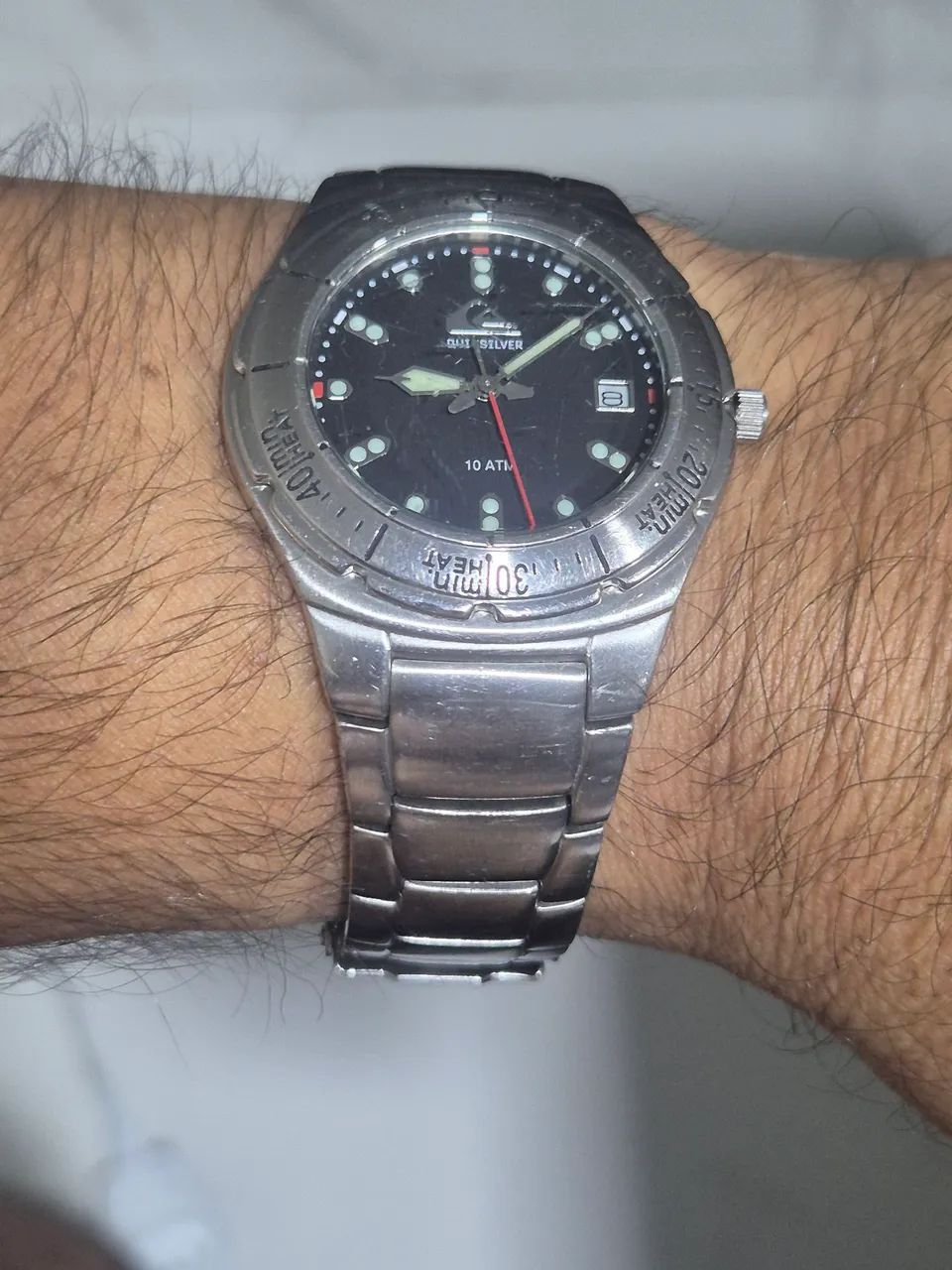Relógio QUIKSILVER À QUARTZ EM AÇO  ORIGINAL   -   FUNCIONANDO  PERFEITAMENTE - Foto 4
