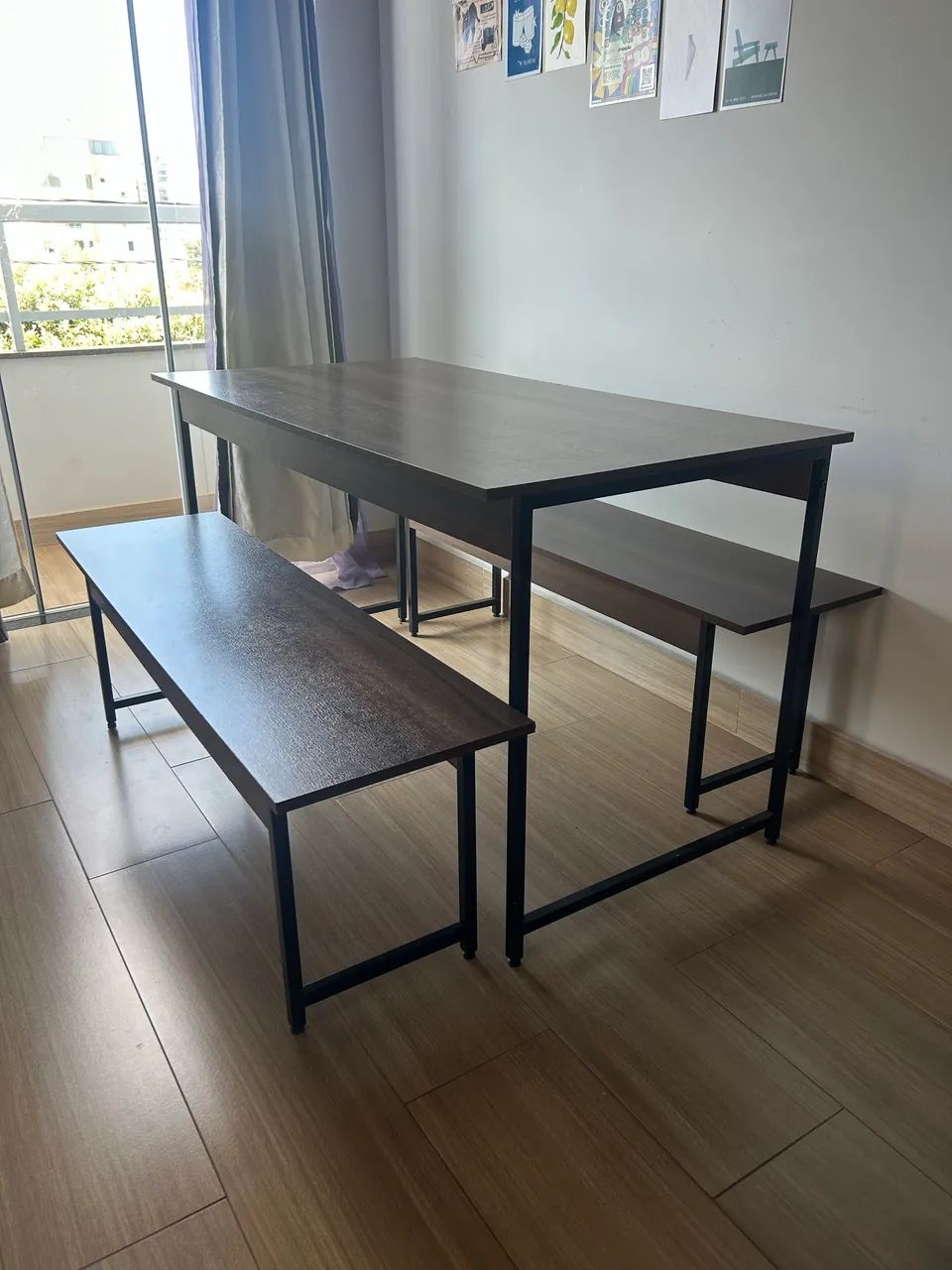 Mesa Industrial com 2 bancos  - Foto 3