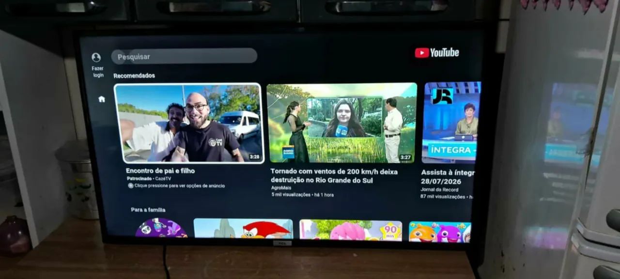 tv 40 smart Android comando de voz todos apps entrego controle * - Foto 5