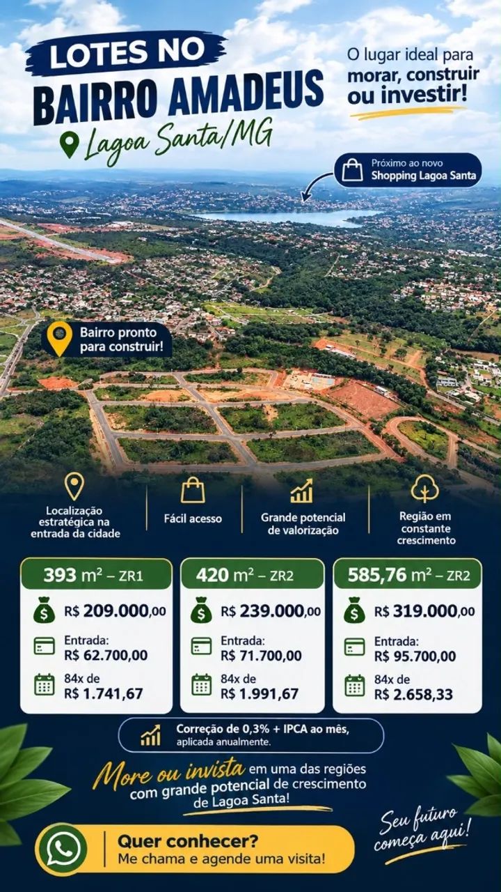 LOTES NO BAIRRO AMADEUS - LAGOA SANTA/MG