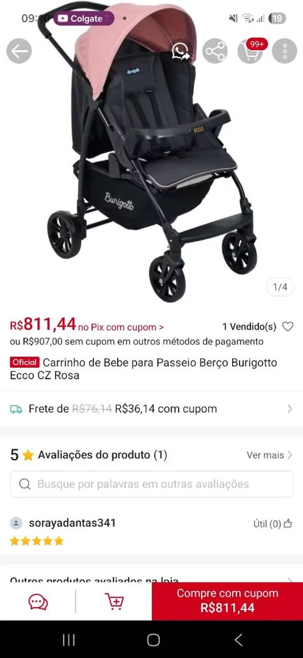 Carrinho de bebê burigoto - Foto 2