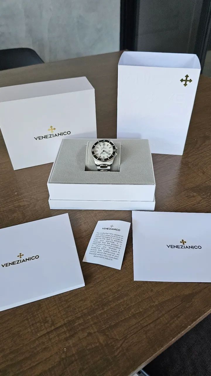 Relógio Venezianico Nereide Cerâmica Automático Branco - Foto 2