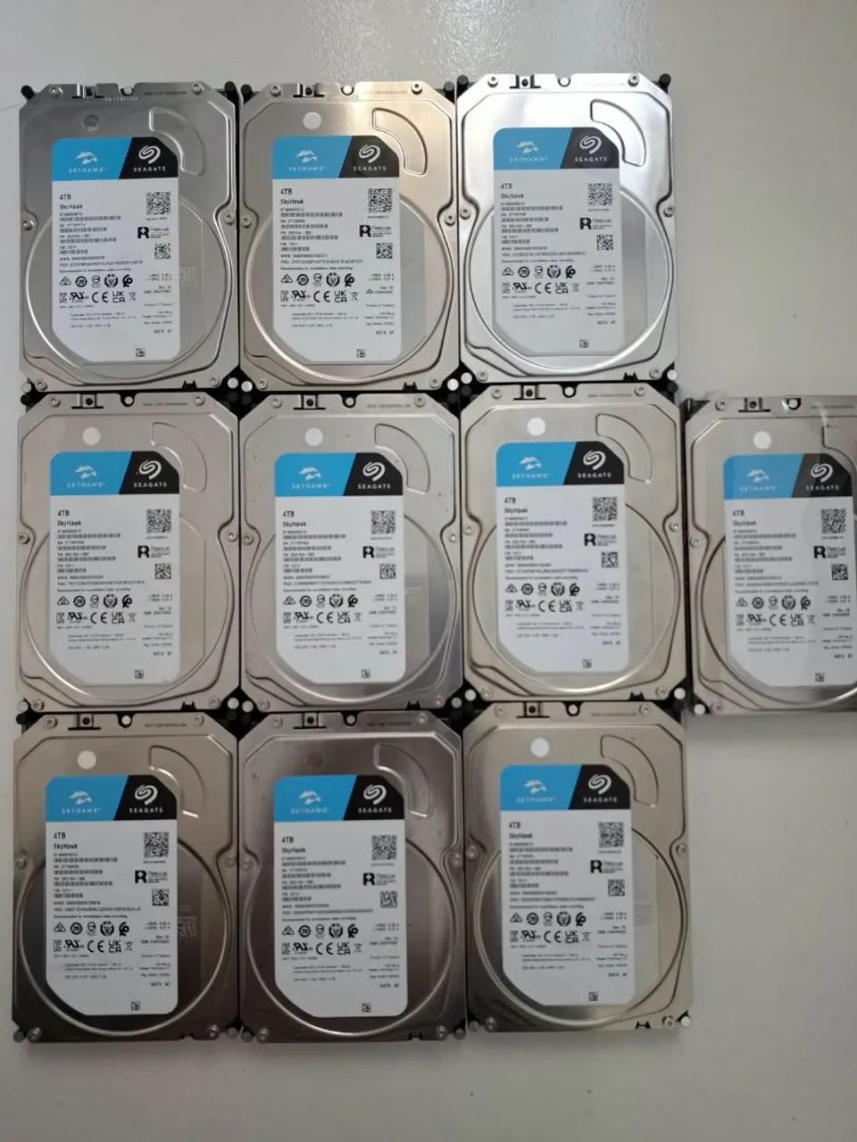 10 hds 4tb seagate skyhawk cftv dvr nvr cpu 