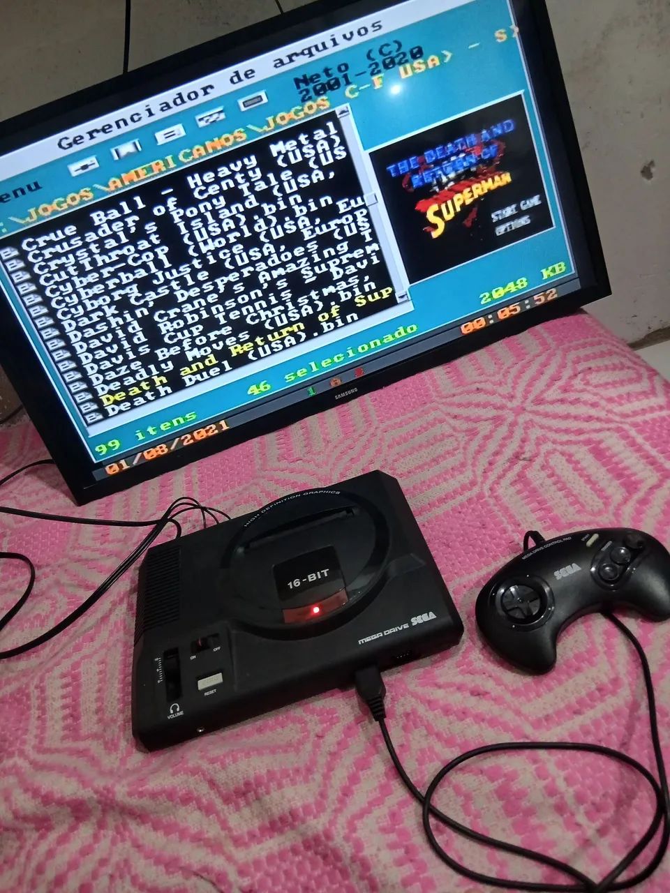 console Tectoy Sega Mega Drive, modelo relançado em 2017. - Foto 2