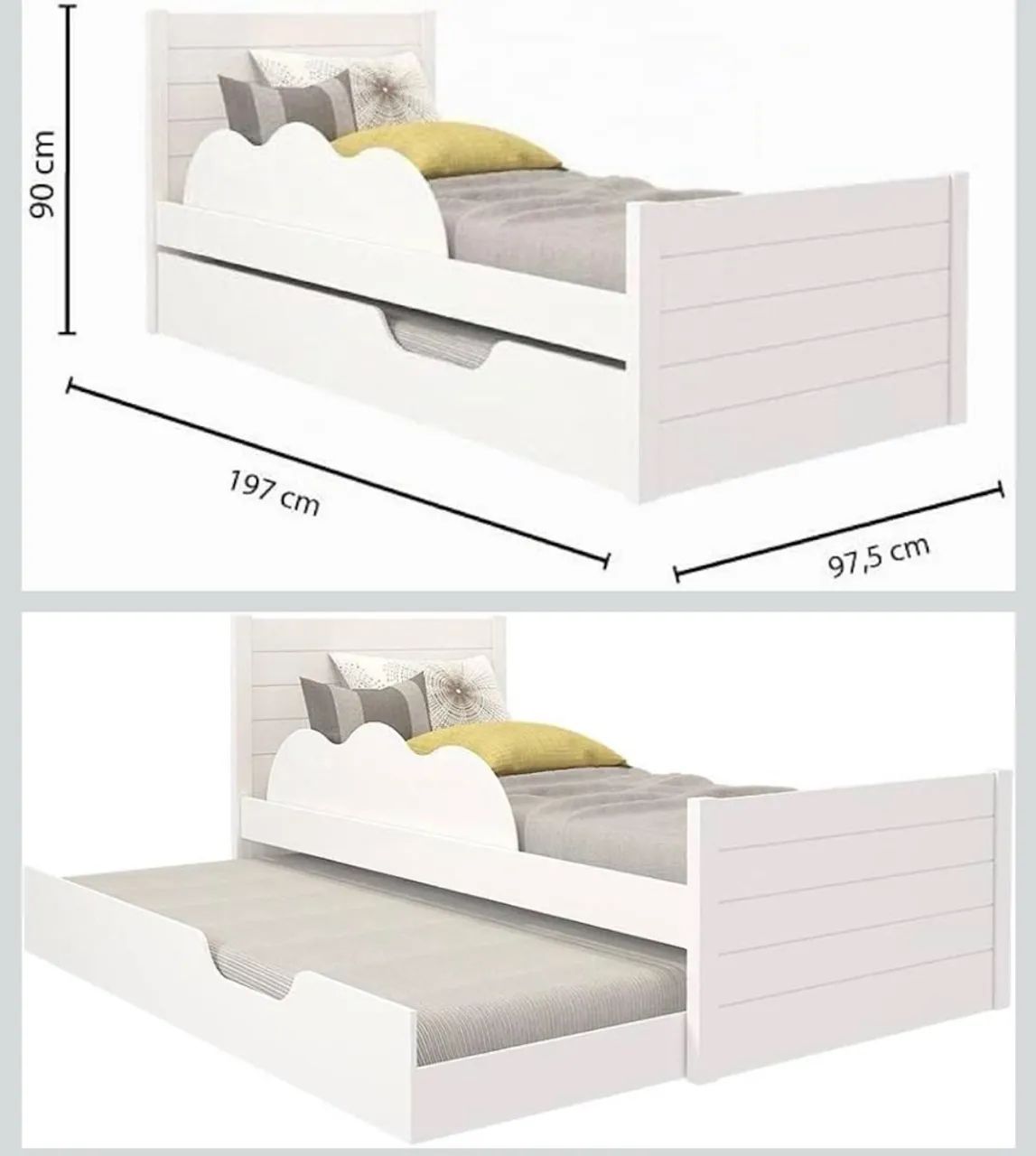 Cama de solteiro com cama auxiliar - Foto 2