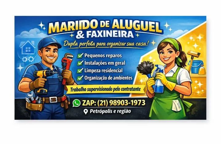 Marido de aluguel+ faxineira 
