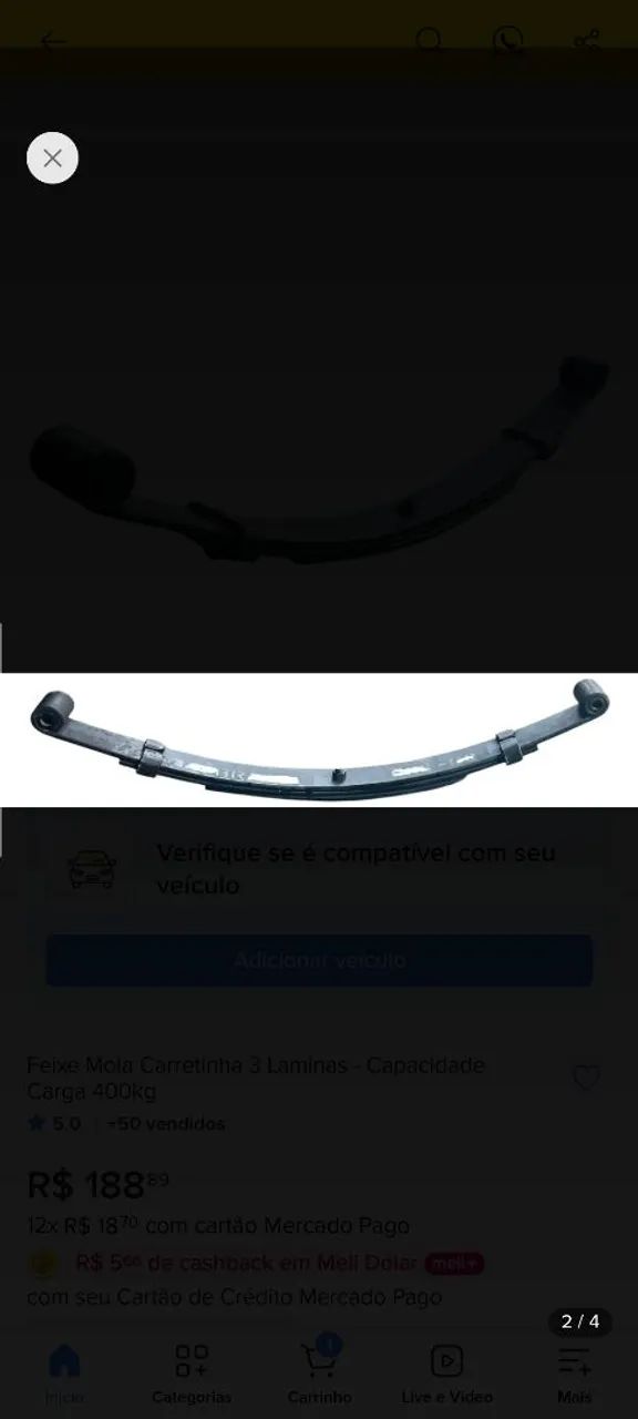 Fecho de mola carrocinha  - Foto 2