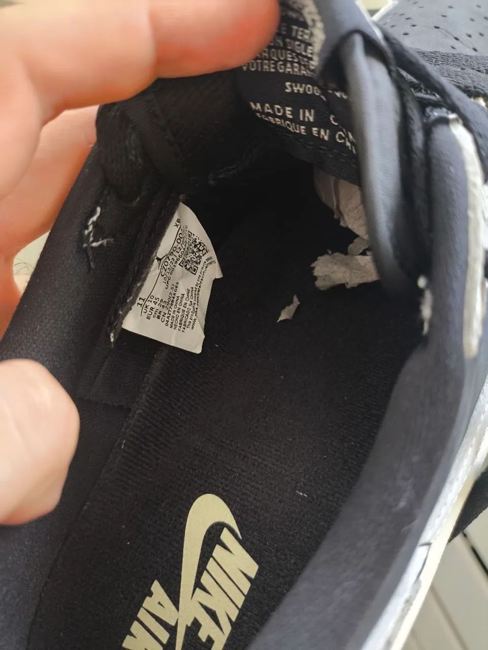 Tênis Air Jordan 1 low OG "Black cement" 43 - Foto 3