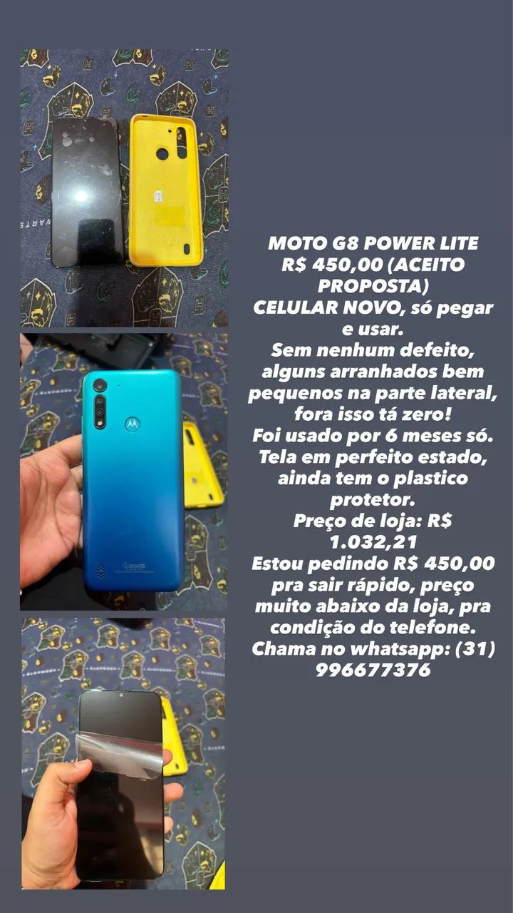MOTO G8 POWER LITE R$450,00 - Foto 2