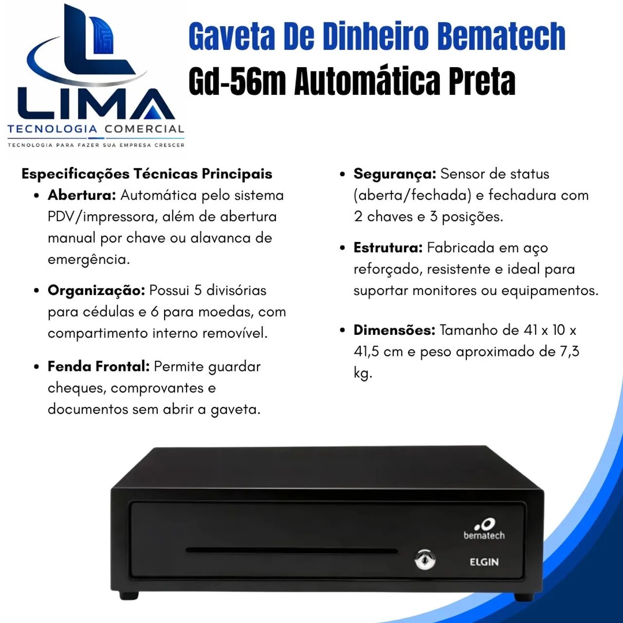 Gaveta de dinheiro Bematech  - Foto 2