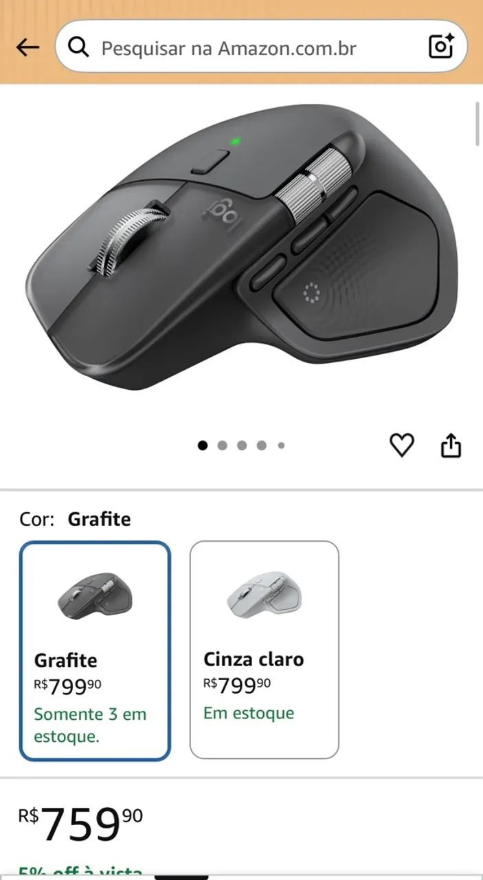 Mouse Logitech MX Master 4 Grafite - Foto 5