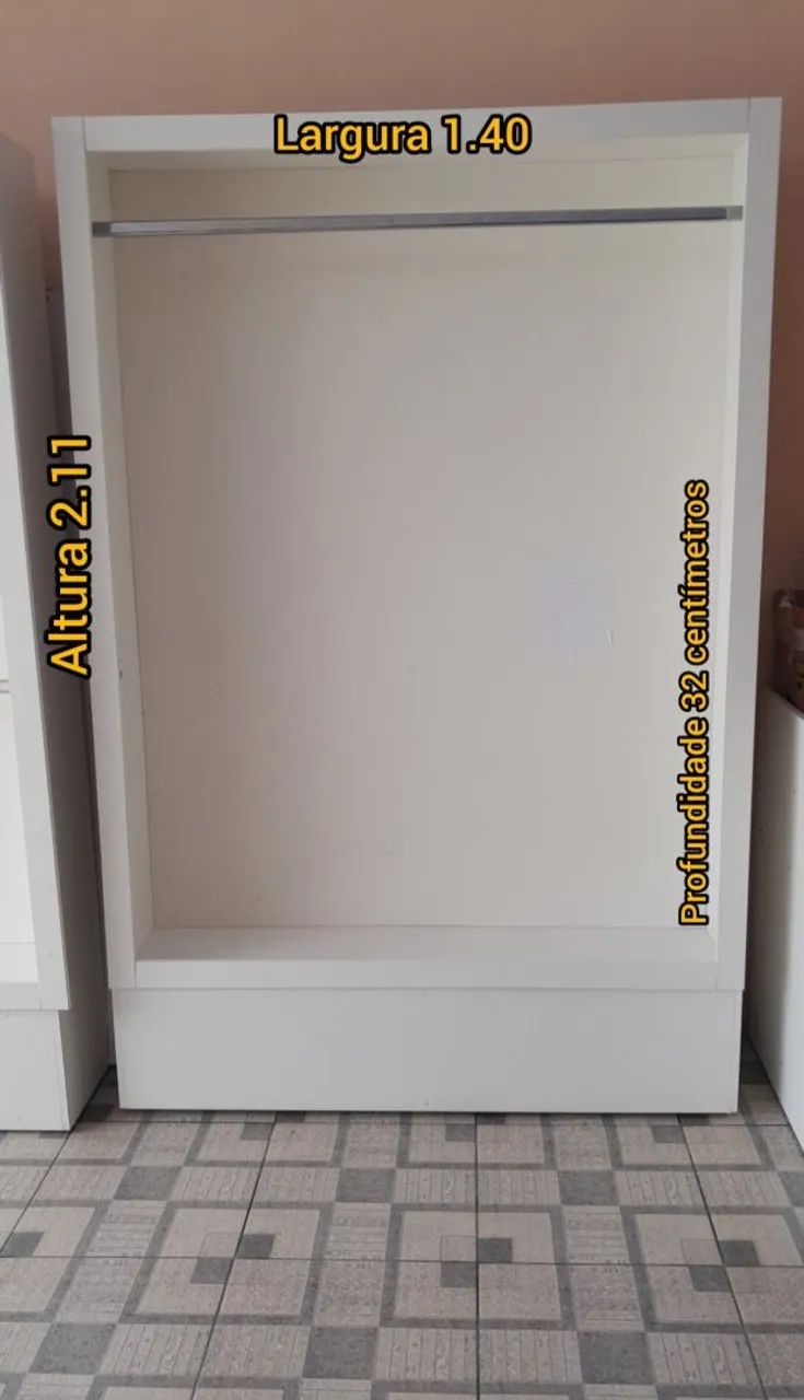 Armário Expositor Loja Branco