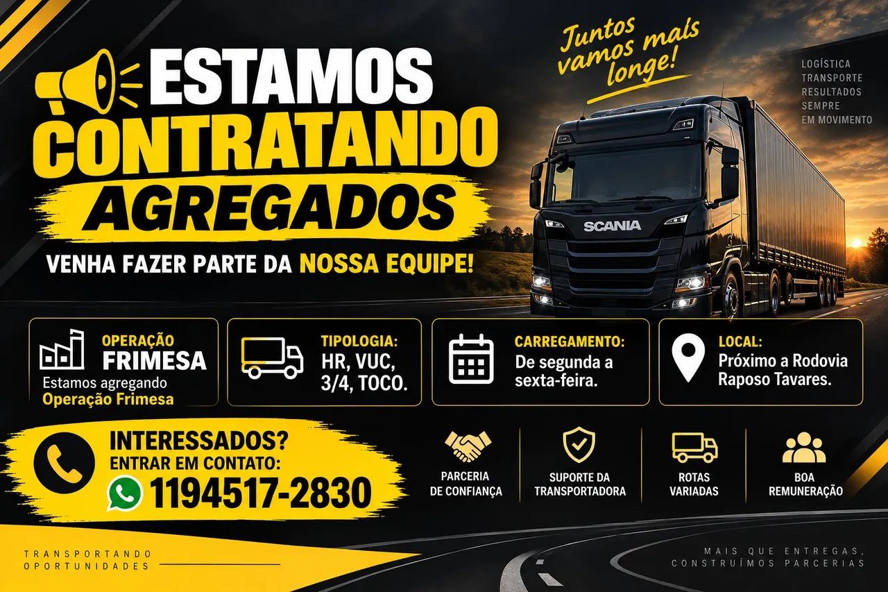 ESTAMOS CONTRATANDO AGREGADOS!