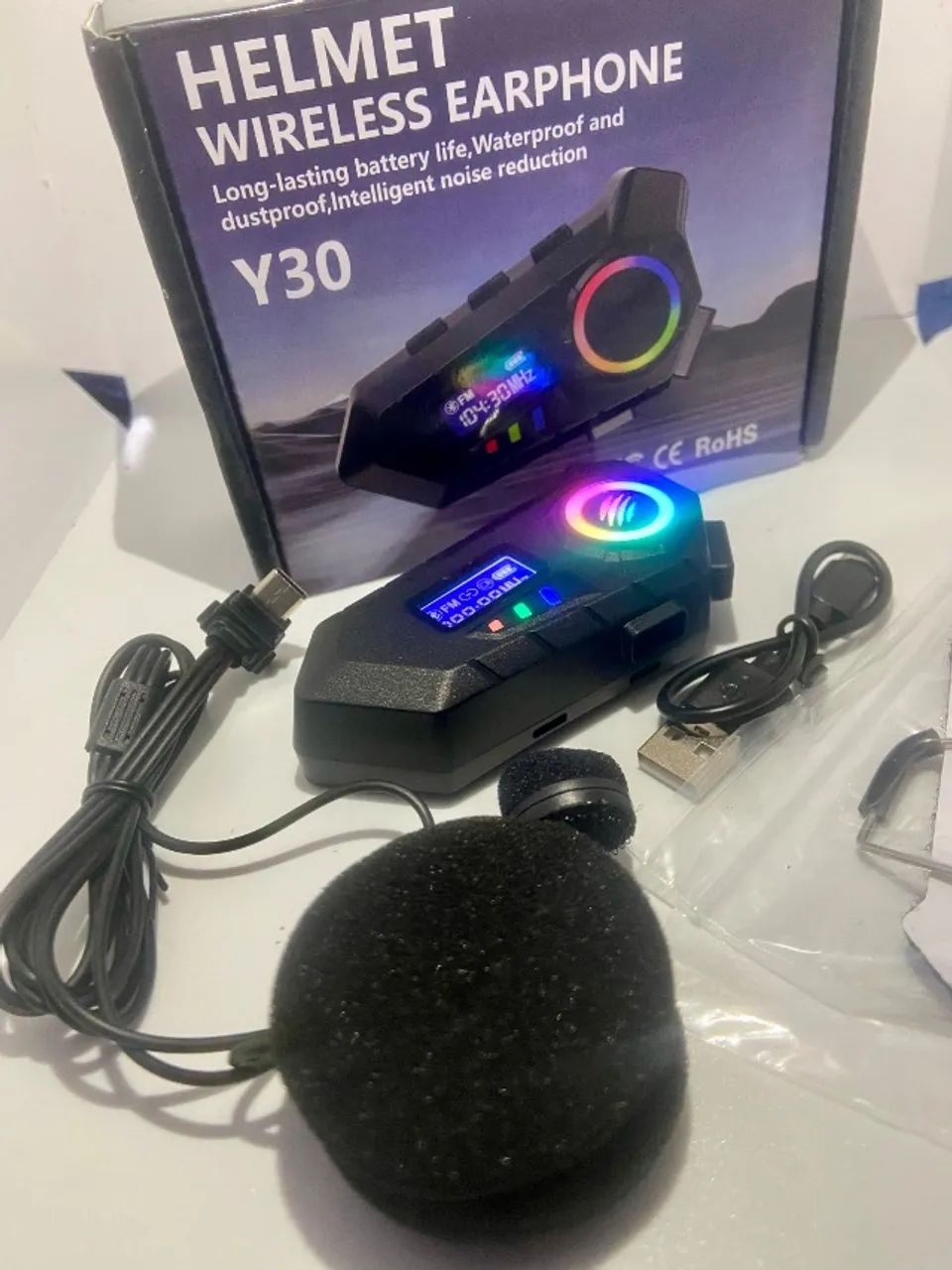 FONE BLUETOOTH CAPACETE DE MOTO COM RADIO  - Foto 5