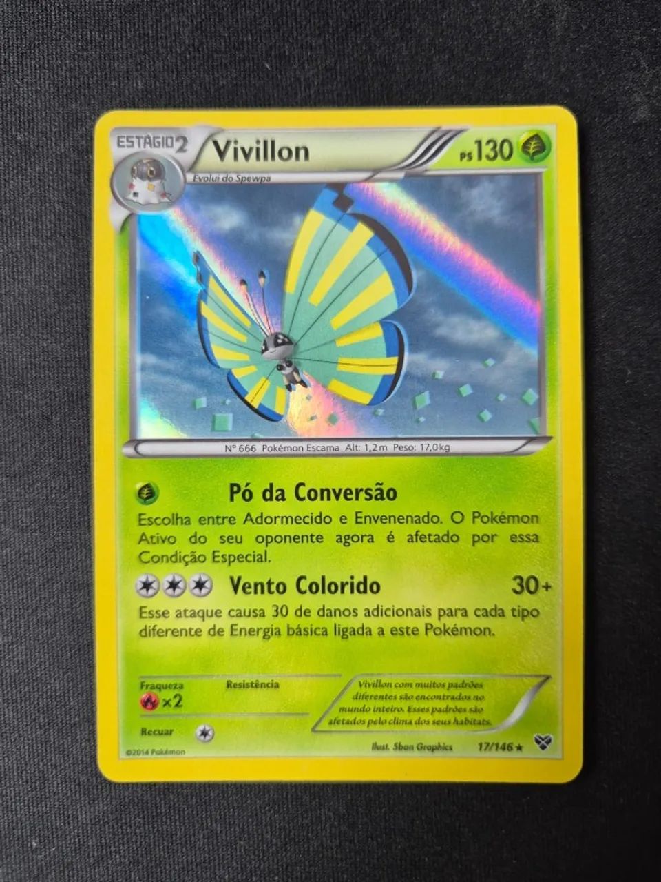 Carta Pokemon Rara - Vivillon (Savanna) (17e/146) NM