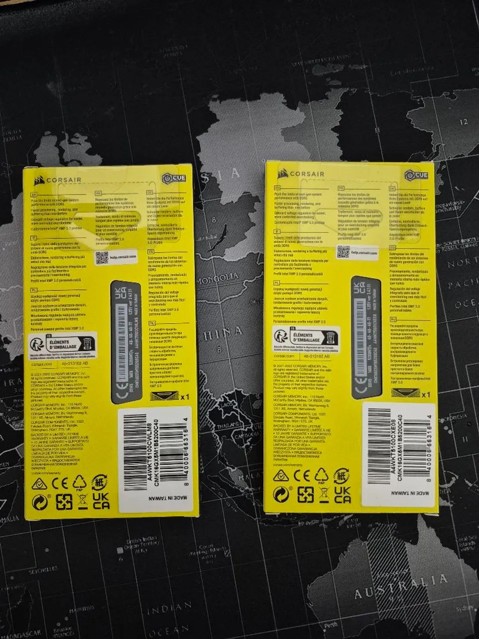 2 Memórias DDR5 Corsair Vengeance 16gb 5200MHz Black