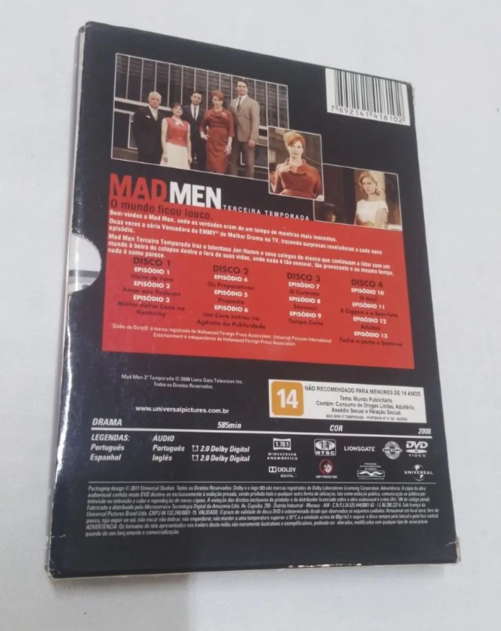 DVD Box Quadruplo Mad Men - Terceira Temporada ( 22591 ) - Foto 2