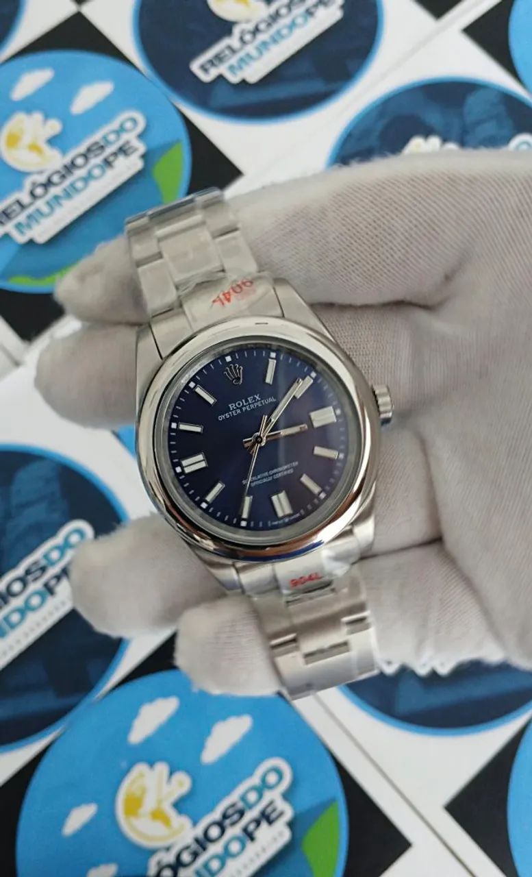 RELÓGIO OYSTER PERPETUAL FUNDO BLUE  - Foto 3