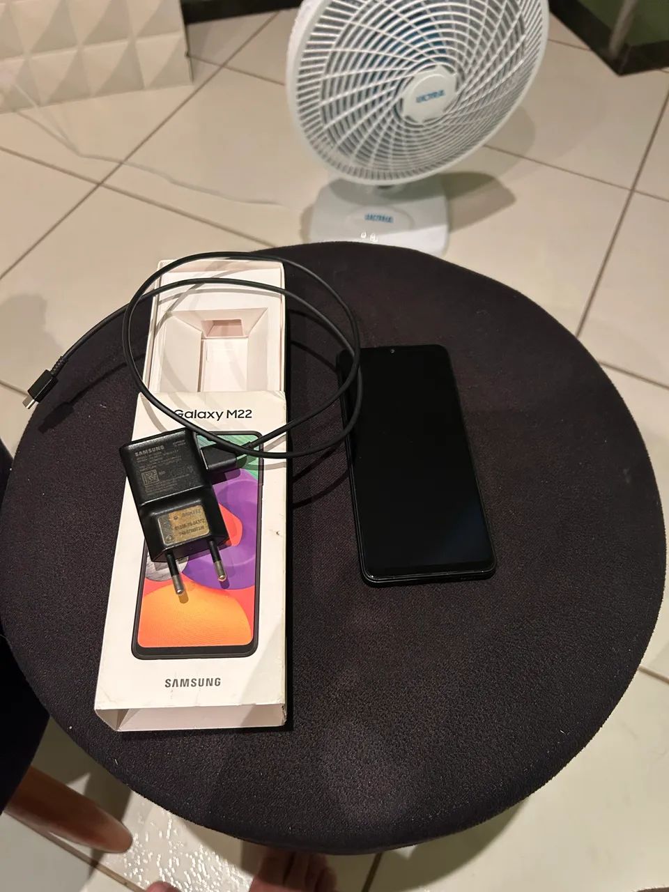 Samsung M22 com caixa e carregador original