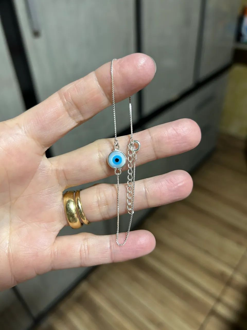 Pulseira de prata olho grego  - Foto 2