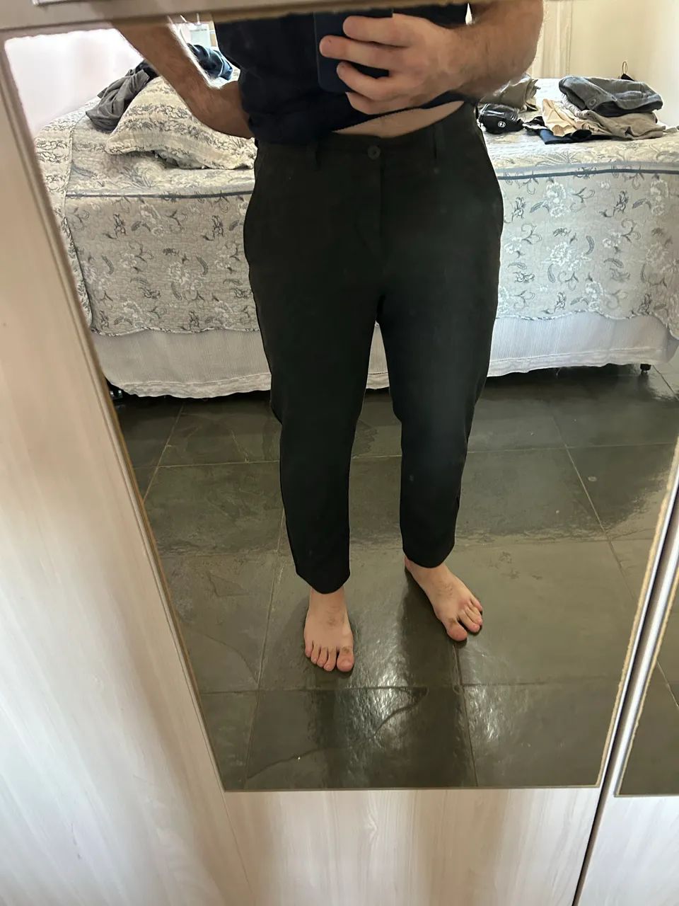 Calça Zara Alfaiataria Cinza 40  - Foto 5
