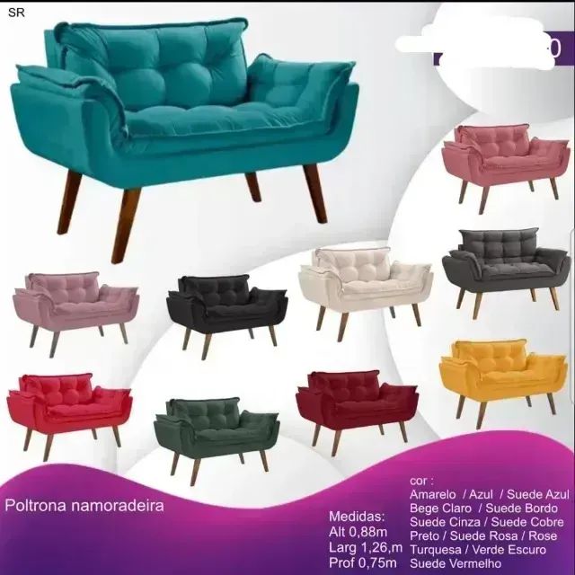 Poltrona Namoradeira Opalla  Novo! Pronta Entrega!