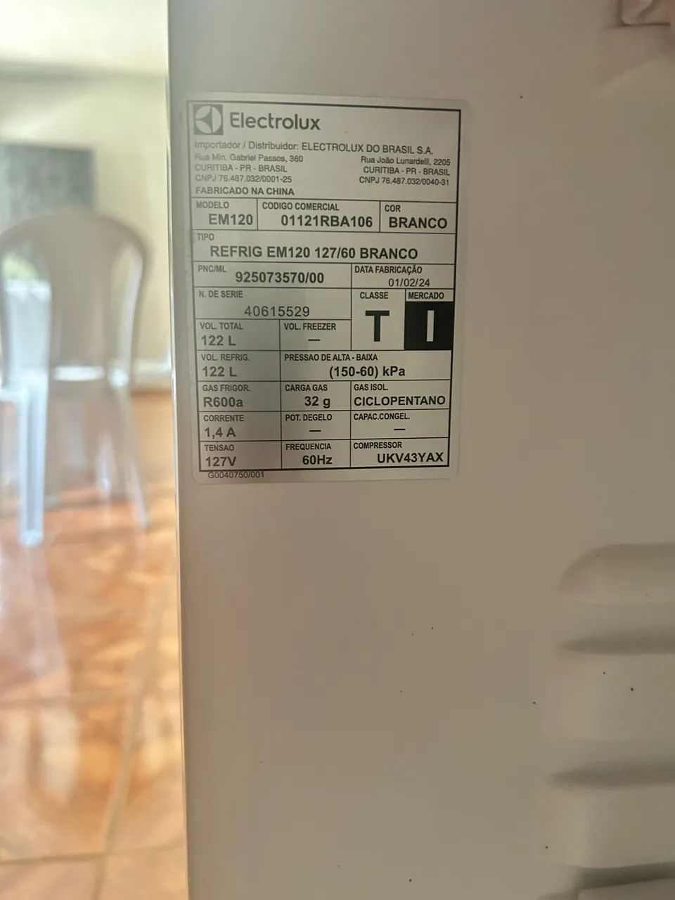 VENDE-SE FRIGOBAR ELECTROLUX 122 LITROS   - Foto 4