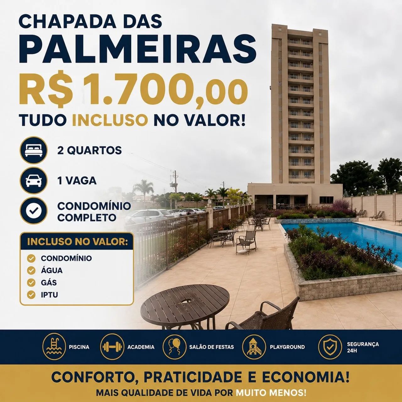 Alugo apartamento novo