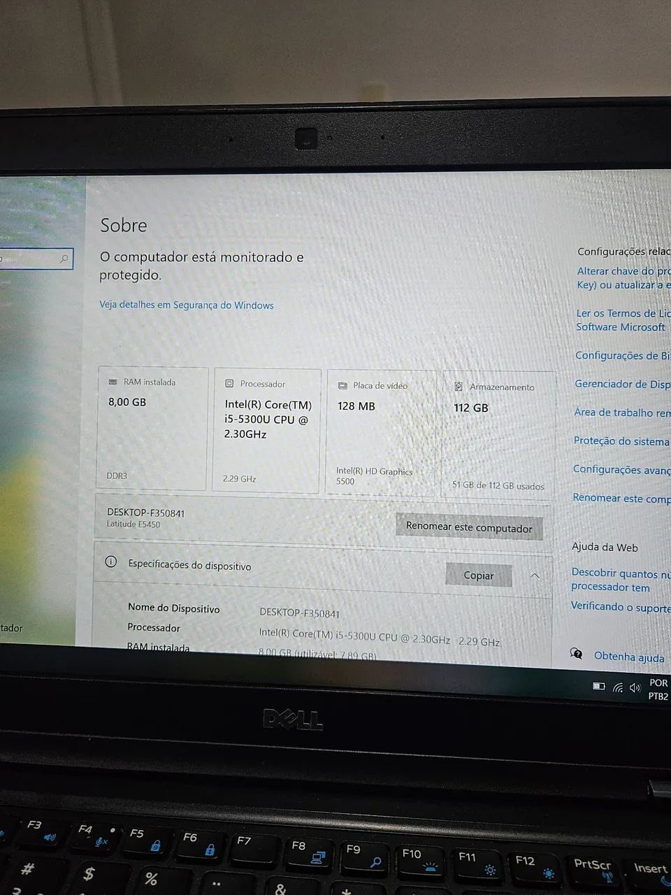 Notebook Dell E5450 i5 SSD 120GB 12GB RAM - Foto 5