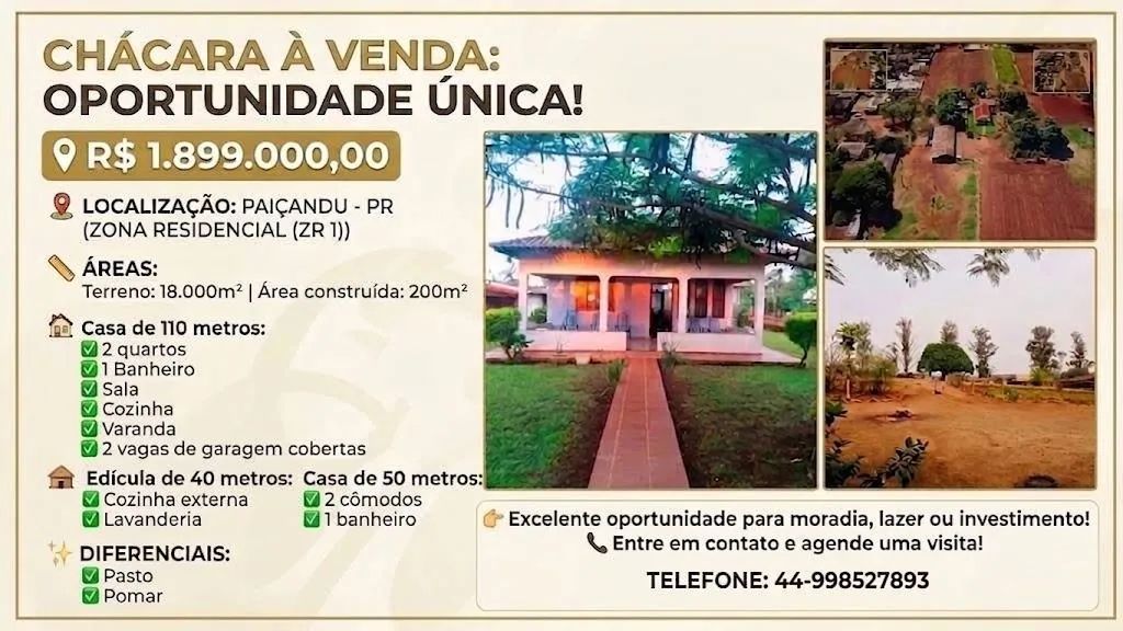 Chácara em Paiçandu !!!