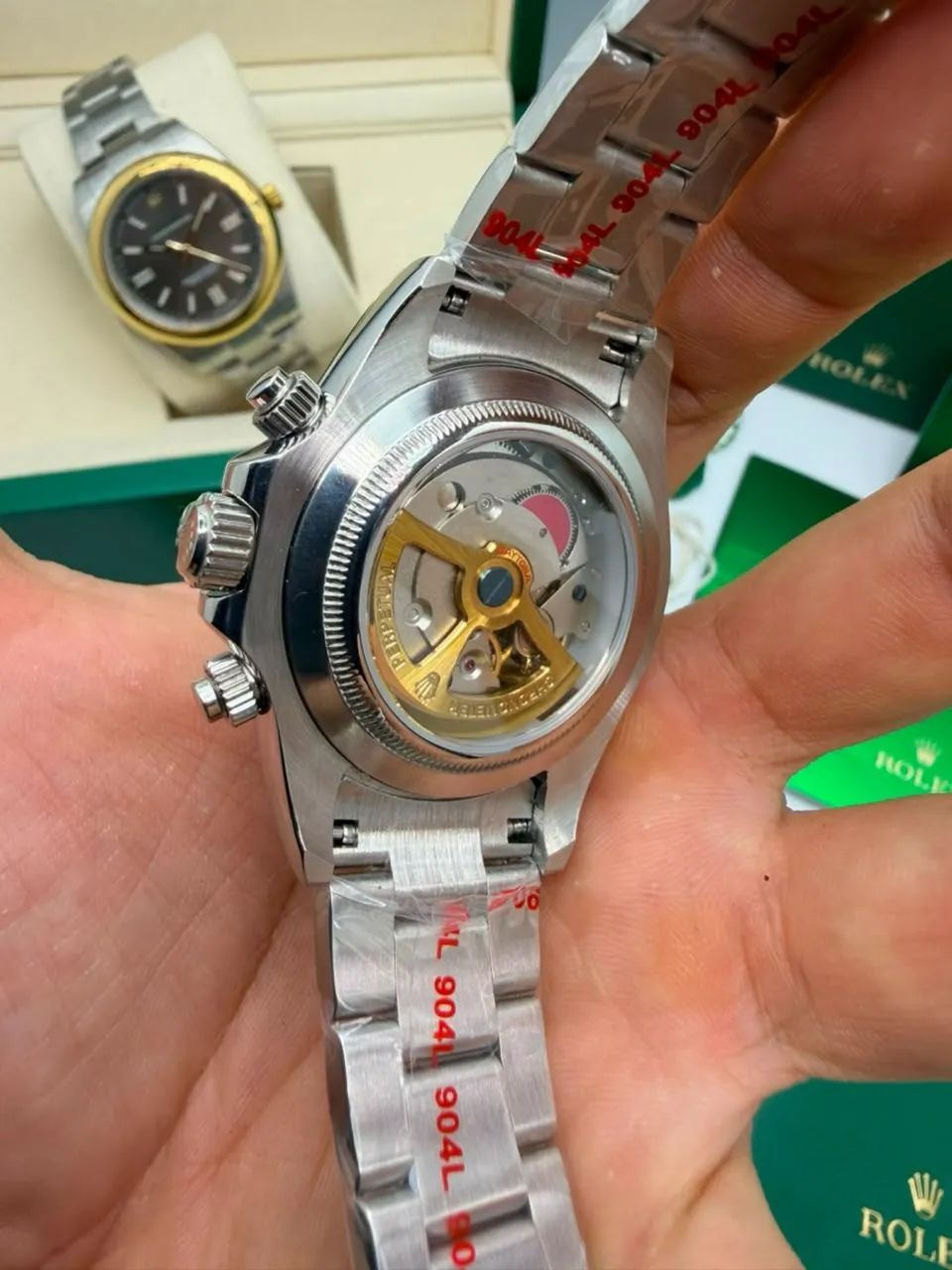 Nova Cor Rolex Daytona Fundo Transparente 