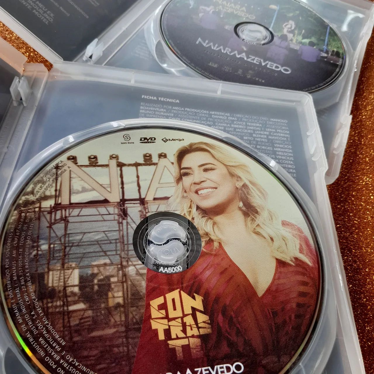 DVD Naiara Azevedo Contraste e Totalmente Diferente - CDs, DVDs