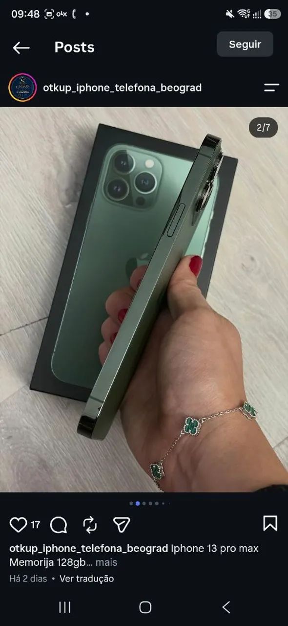 iPhone 13 PRO MAX 256 GB - Cor Green  - Foto 2