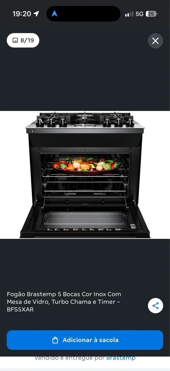 Fogão Brastemp 5 bocas automático mesa vidro - Foto 3