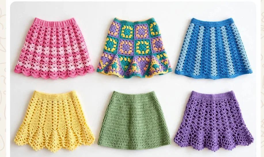 Saias em crochê meninas ?