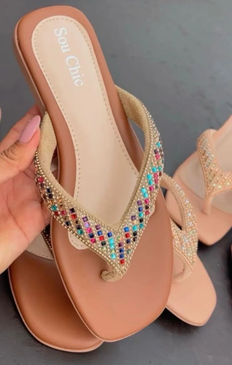 Rasteirinha com strass - Foto 5