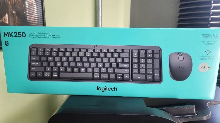 Combo sem fio Logitech Mk250 Grafite