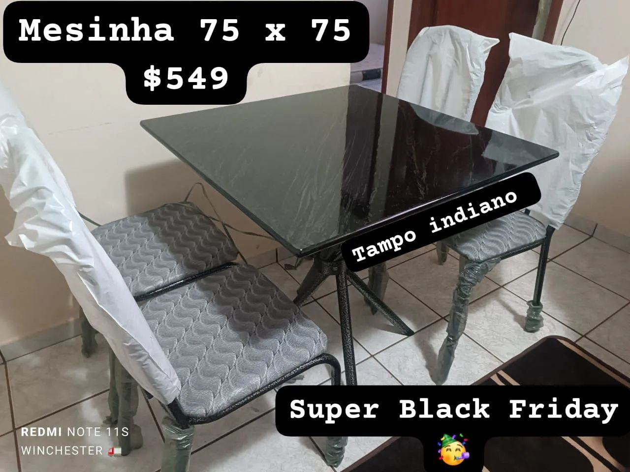 Mesa Nova Tampo de Pedra na Promoção 