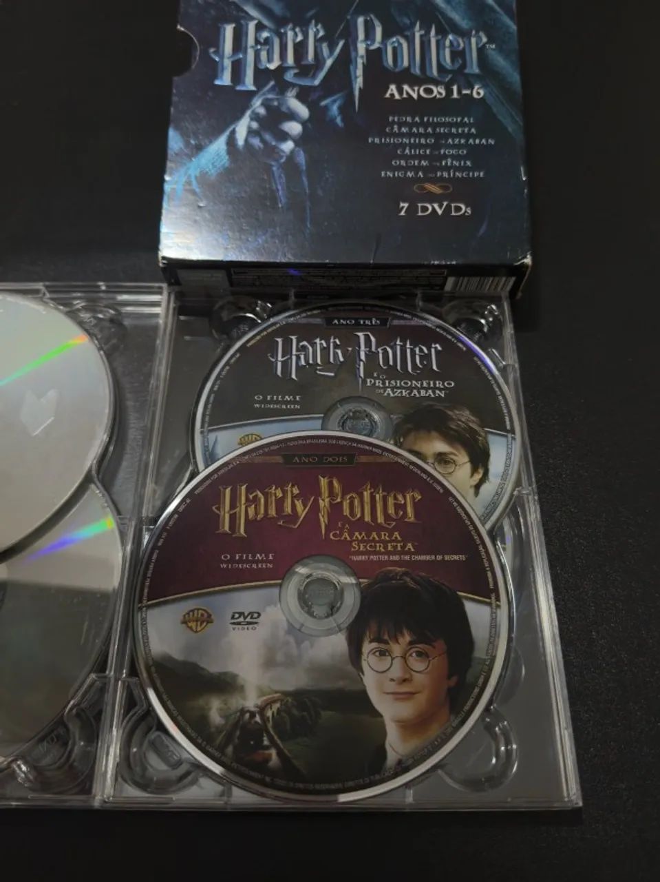 COLEÇÃO COMPLETA HARRY POTTER EM DVD 2 BOX SETS 11 DISCOS 8 FILMES - Foto 3