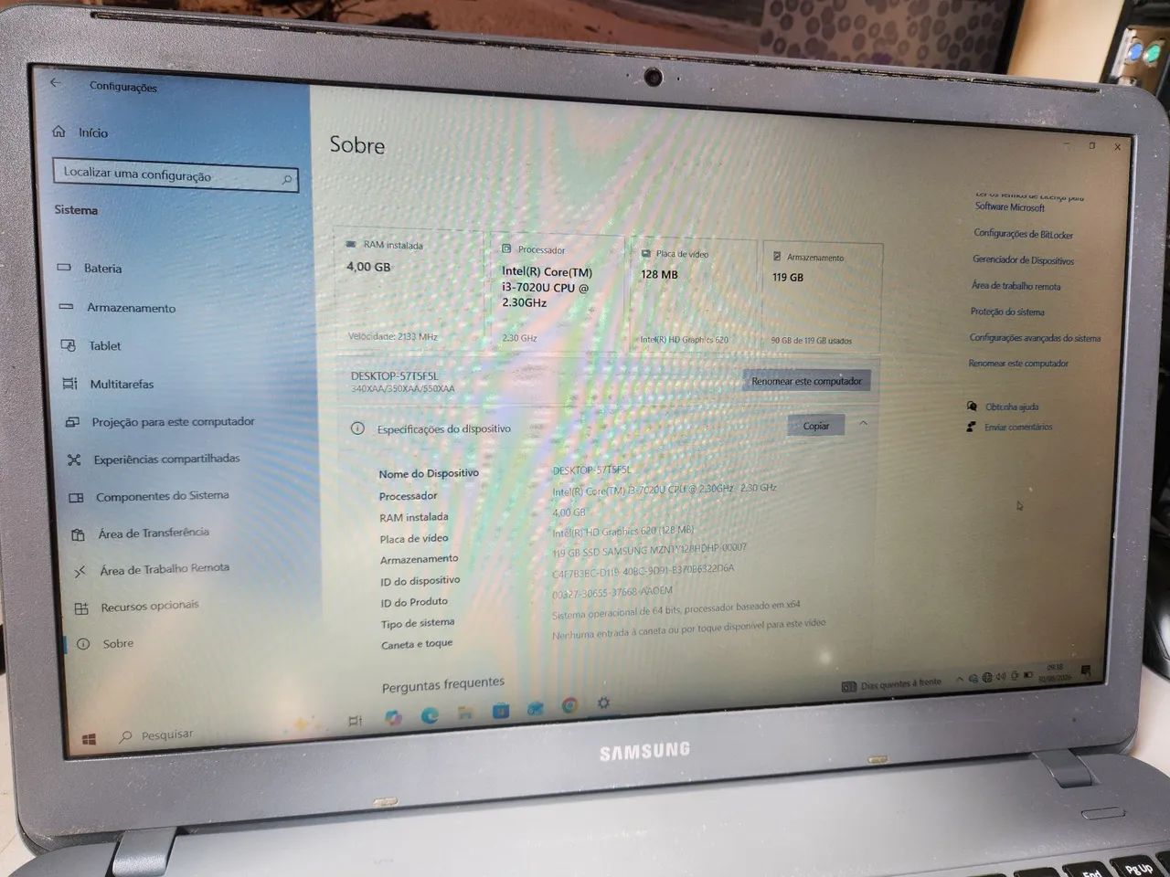 Notebook Samsung Essentials e30 | SSD 120GB | 4 GB RAM | Windows 11 - Foto 2