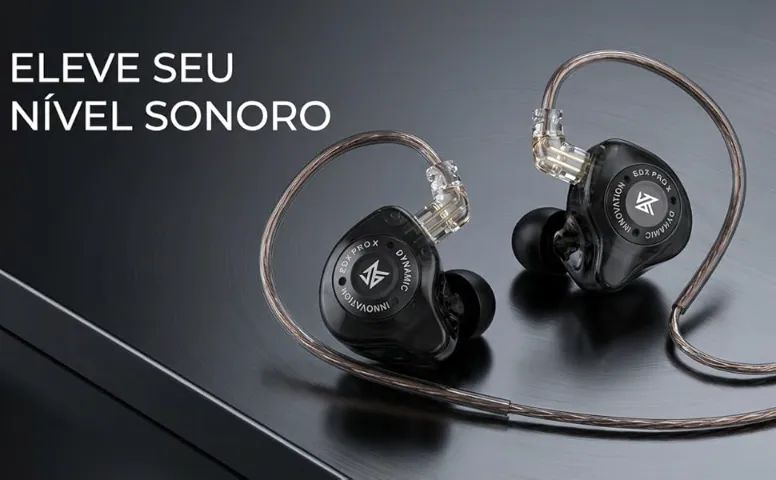 Fone De Ouvido Profissional KZ EDX Pro X, Driver Din. Magnético