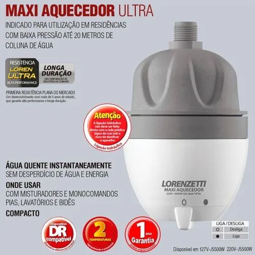 Max aquecedor torneira Lorenzetti - Foto 2