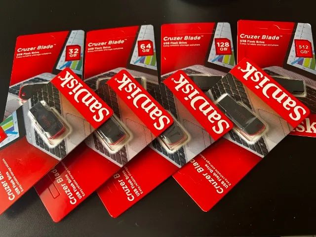 PenDrive Sandisk - Cruzer Blade - 16gb - 128gb
