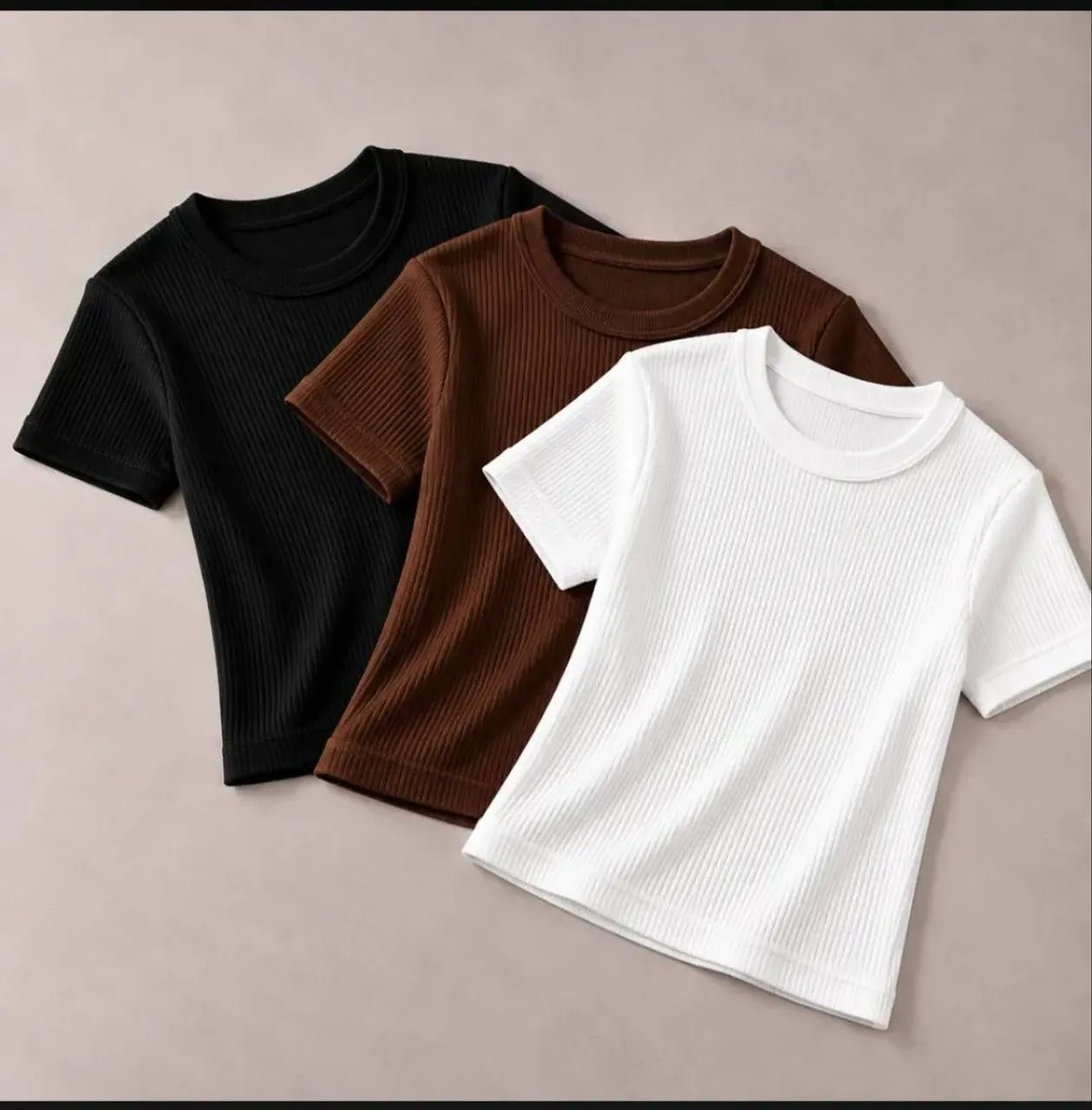 Camisa canelada feminina 