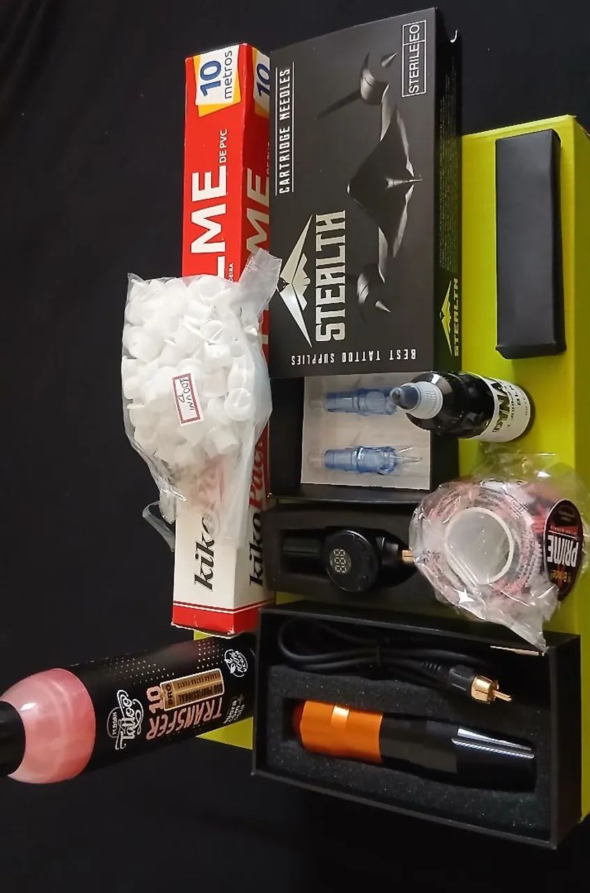 Kit de tatuagem com caneta e vários acessórios  - Foto 2