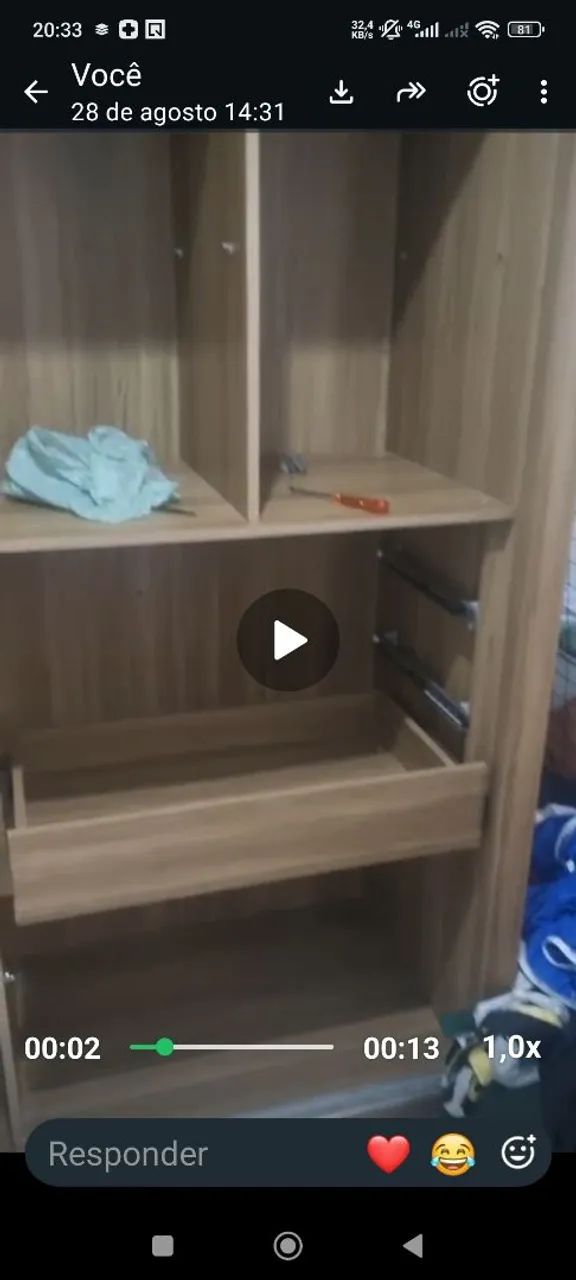 Guarda roupa de solteiro com espelho grande - Foto 2