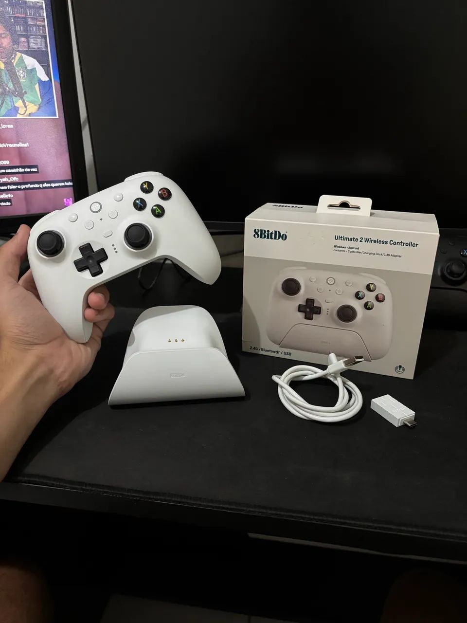 Controle 8BitDo Ultimate 2 - Branco - Foto 4