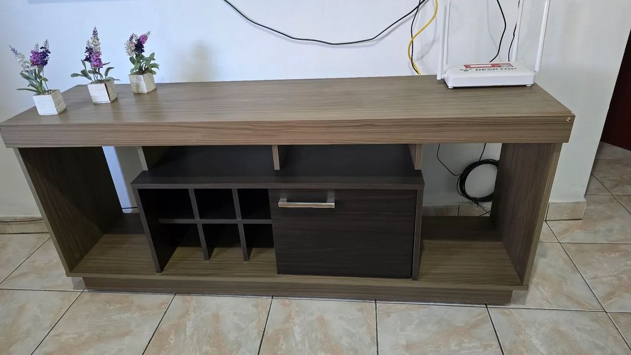 Rack Bancada para TV com adega  - Foto 3