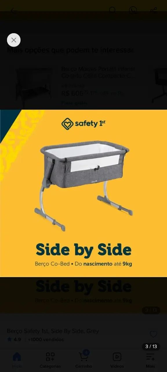 Berço acoplado Safety first side by side 