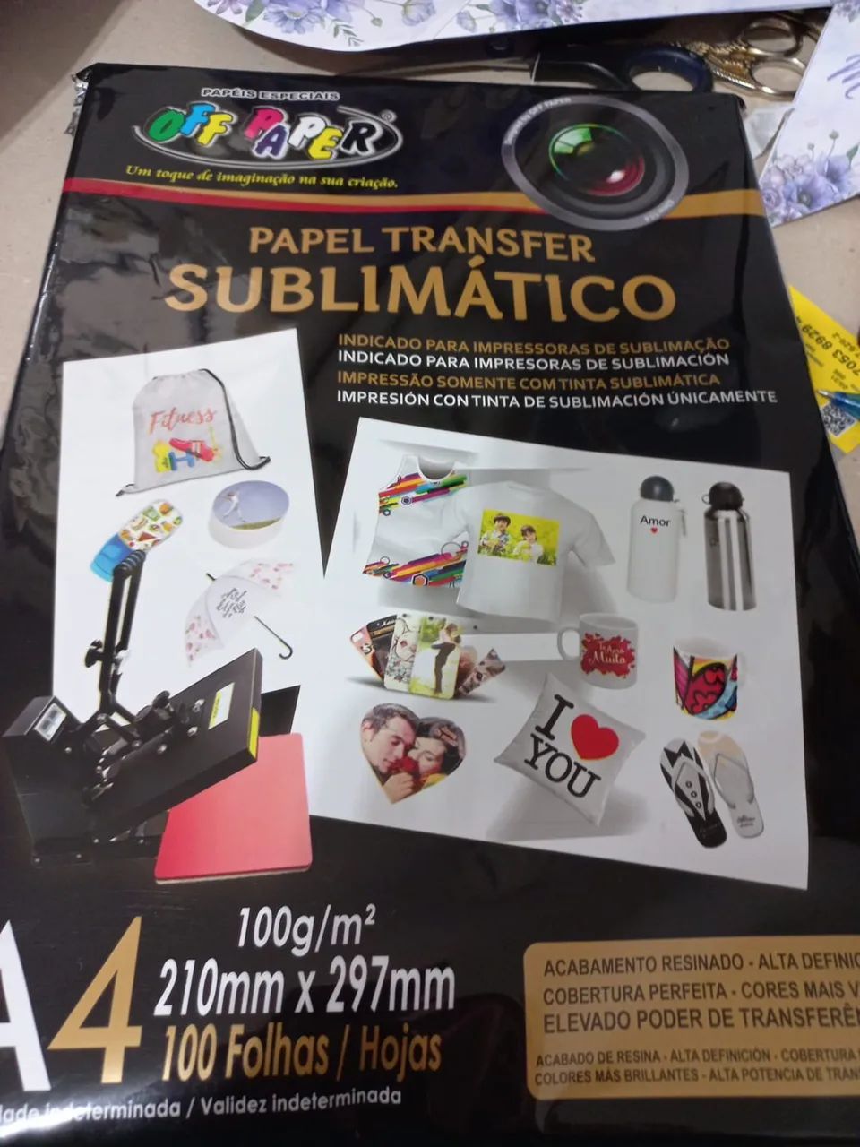 Prensa Térmica para Canecas, 6 canecas brancas e papel para sublimação - NOVA - Foto 3